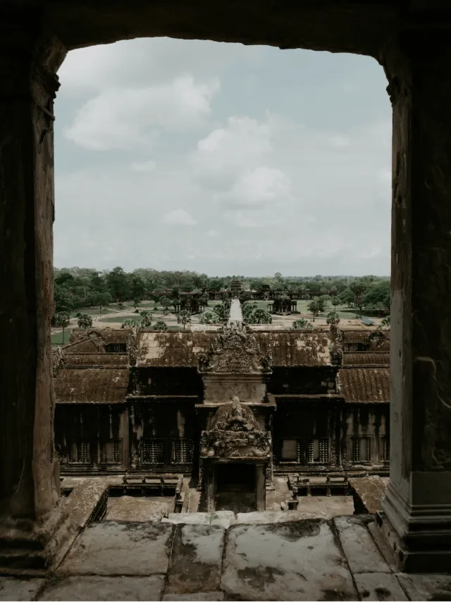 A view over Angkor Wat from inside the main tower
'